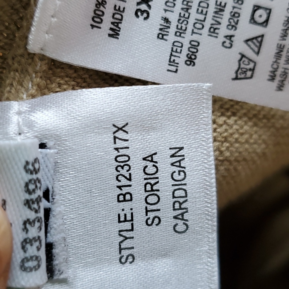 LRG Clothing & Equipment Storica Cotton British Khaki Tan Cardigan Size 3 XL - Picture 13 of 14